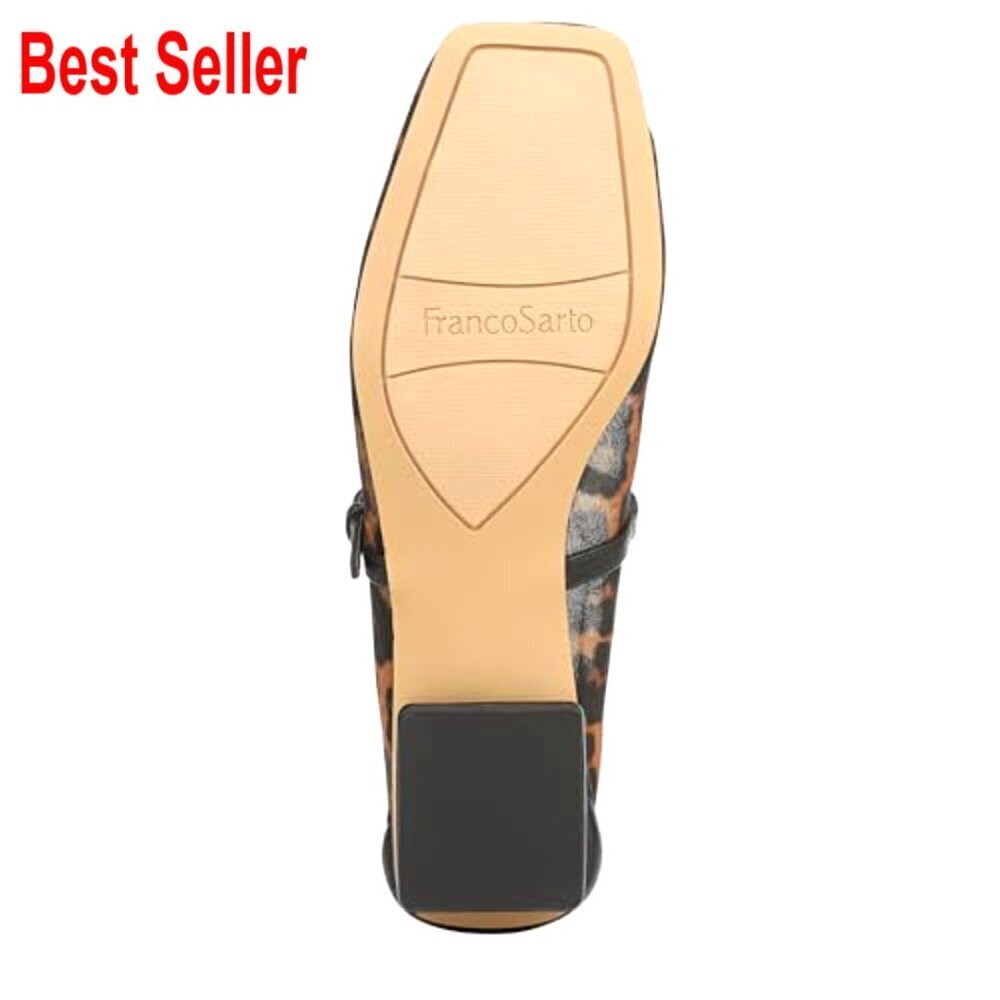 Leather Platform Sandals with Ankle Strap Adjustable Buckle Closure - Picture 4 of 7